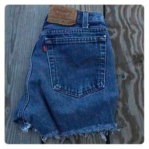 Levi’s 701 Cutoff Denim Shorts Button Fly